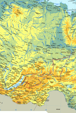 Забайкалье, карта маршрута